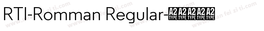 RTI-Romman Regular字体转换
